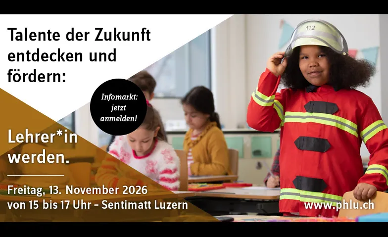 PH Luzern Infomarkt am 13. November 2026: Lehrer*in werden!