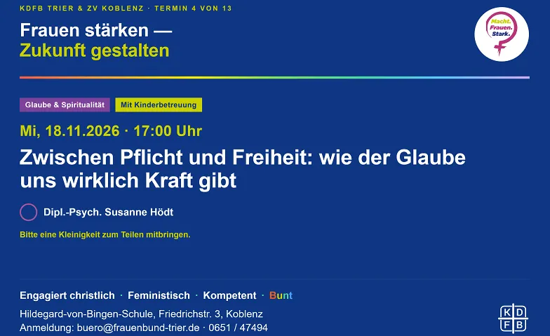 Zwischen Pflicht und Freiheit - wie der Glaube uns wirklich, Gesundheit & Spiritualität / Gesundheit & Wohlbefinden, Hildegard-von-Bingen-Schule