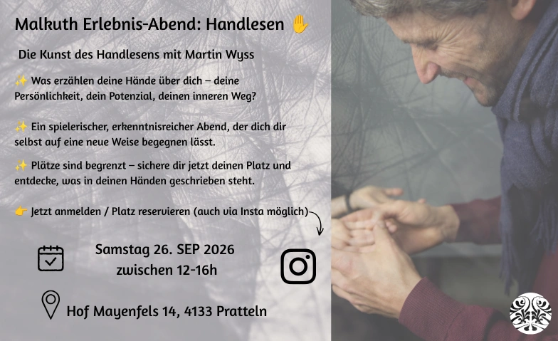 Kurz - Handlesungen Malkuth - Brocante & Caf&eacute;, Hof Mayenfels 14, 4133 Pratteln Billets