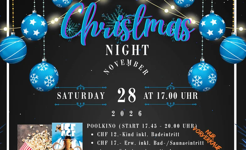 Weihnachtszauber im aqua-life (Poolkino, Fondueplausch)