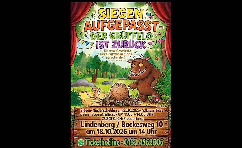 Der Grüffelo, Kinderveranstaltungen / Kindertheater, Bürgerhaus