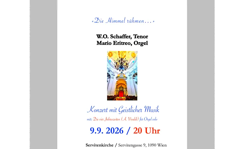 "Die Himmel rühmen..." Konzert für Orgel und Tenor