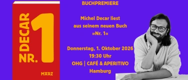 Event-Image for 'Buchpremiere &rsaquo;Nr. 1&lsaquo; von Michel Decar'