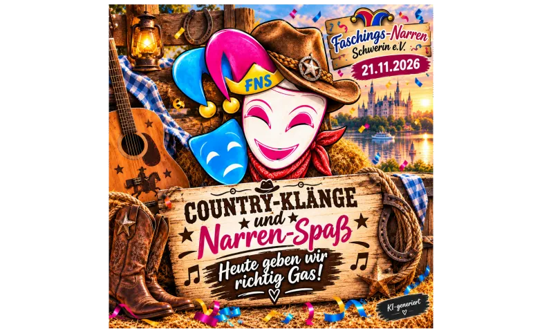 Country-Klänge und Narren-Spaß-Heute geben wir richtig Gas!, Fasnacht / Fasching / Karneval / Party, Turnhalle