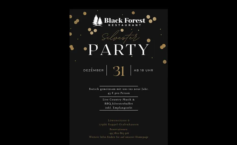 Silvester Party, Parties / New Year's Eve Party, Black Forest Restaurant