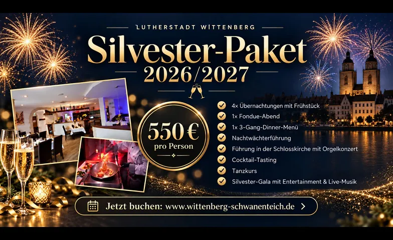 Silvester-Paket 2026/2027, Partys / Silvesterparty, Hotel-Pension Am Schwanenteich