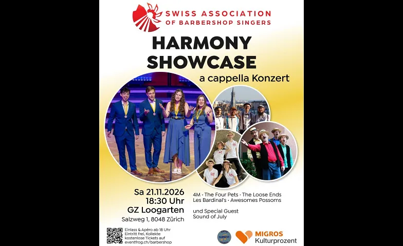 SWABS Barbershop Harmony Showcase 2026, Concerts / A cappella & Vocal, GZ Loogarten