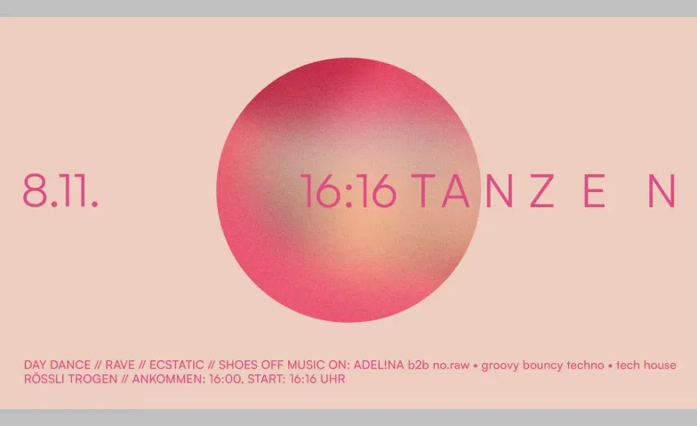 16:16 tnzn ist Day Dance ist Rave ist Ecstatic, Konzerte, Rösslisaal