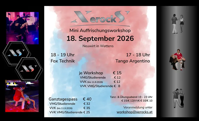 Mini Workshops Tango Argentino & Fox Technik