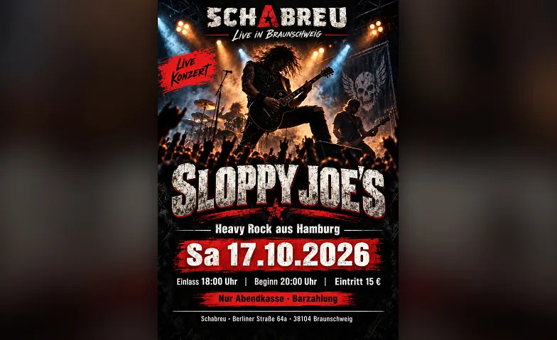 Sa 17.10.2026 - Live Konzert Sloppy Joe’s im Schabreu