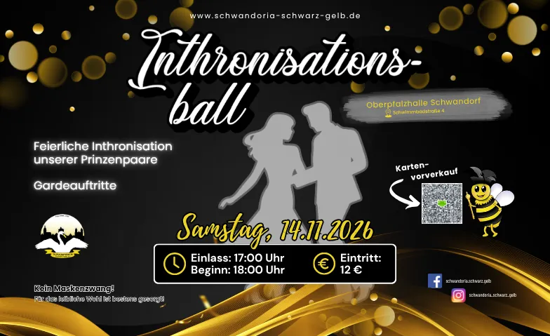 Inthronisationsball der Schwandoria Schwarz-Gelb e. V., Fasnacht / Fasching / Karneval / Sonstige Veranstaltungen, Oberpfalzhalle Schwandorf