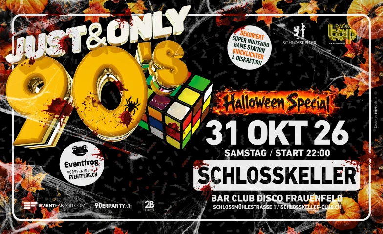 90's Just & Only - HALLOWEEN SPECIAL, Partys / 90s, Schlosskeller Frauenfeld