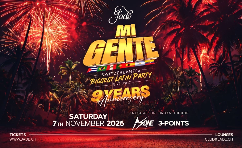 MI GENTE @JADE CLUB ZÜRICH (9 YEARS), Partys / Disco, Jade Club