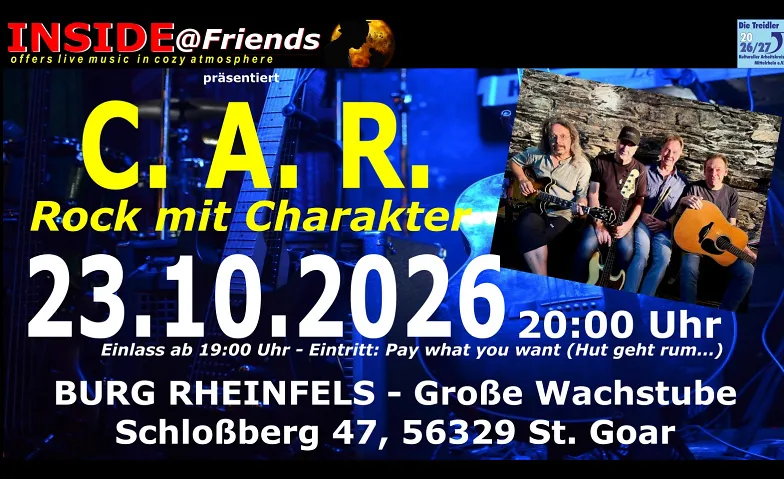 C.A.R. live @ Burg Rheinfels, Concerts / Pop & Rock, Burg Rheinfels - Große Wachstube