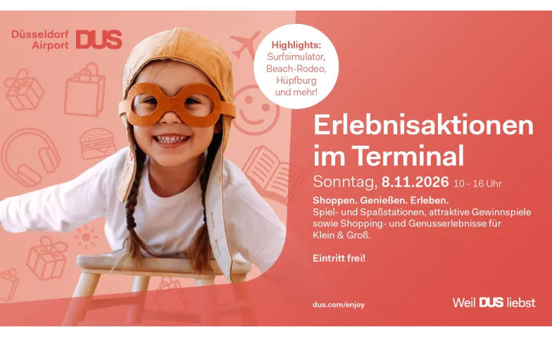 Erlebnisaktionen im Terminal, Kinderveranstaltungen / Familienveranstaltungen, Düsseldorf Airport