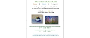 Event-Image for 'Vernissage am Freitag, 28.August 2026, 19.00 Uhr'