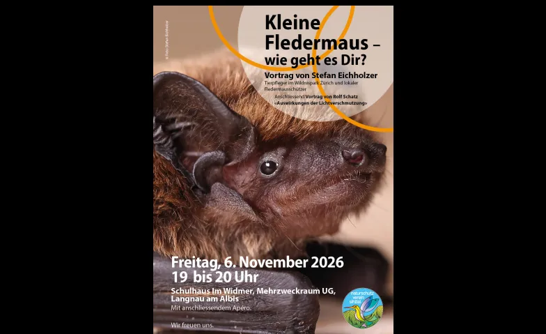 Vortrag «Kleine Fledermaus – wie geht es Dir?“, Visites & Conférences / Conférence, Schulhaus Im Widmer, 8135 Langnau am Albis
