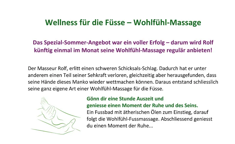 Event-Image for 'Wellness f&uuml;r die F&uuml;sse - individuelle Massage'