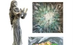 Skulpturen in Ton u. Powertex, Bilder Acryl/Mixed Media...