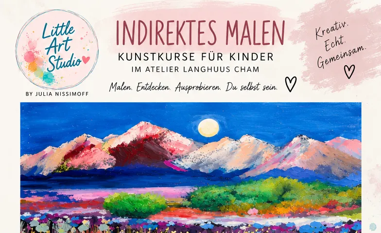 Indirektes Malen Kunstworkshop für Kinder
