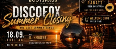 Event-Image for 'DISCOFOX SUMMER CLOSING ️  One Last Summer Dance mit DJ'