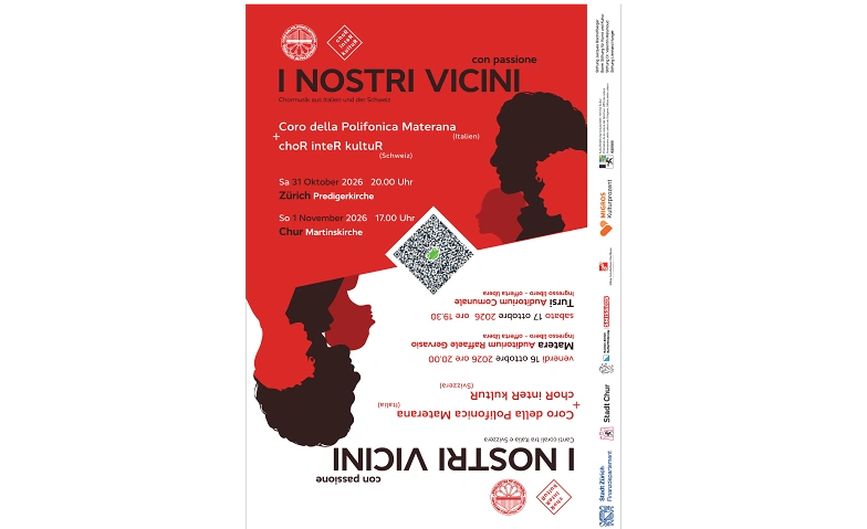 I NOSTRI VICINI choR inteR kultuR Konzerte Predigerkirche, Z&auml;hringerplatz 6, 8001 Z&uuml;rich Tickets