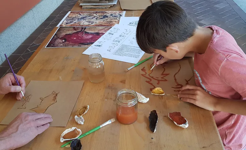 Drop-in-Basteln: Steinzeit Farbwerkstatt, Events for children / Family events, Kulturmuseum St.Gallen