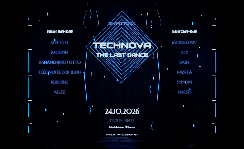 TECHNOVA  The Last Dance, Parties / House & Techno, Tante Pinte