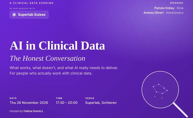 AI in Clinical Data - The Honest Conversation, Science & technique / Numérique & IA, Superlab Suisse
