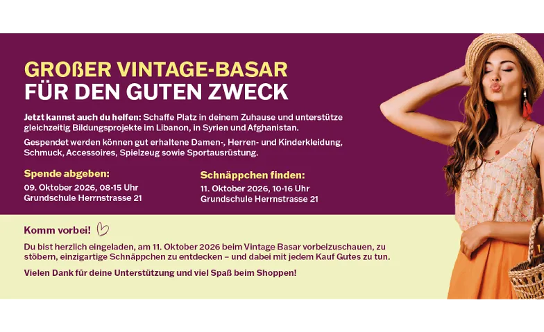 Großer Vintage-Basar für den guten Zweck