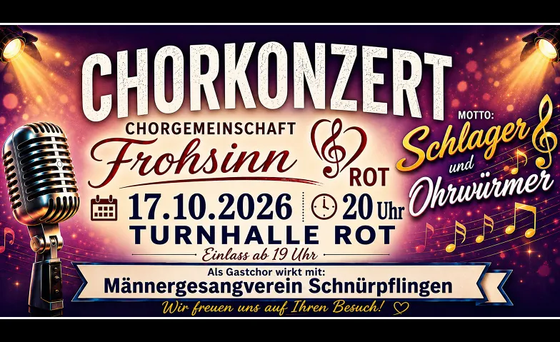 Chorkonzert - Schlager und Ohrwürmer