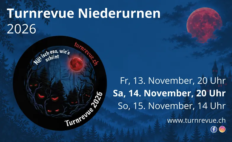 Turnrevue Niederurnen «Nüt isch eso, wie's schiint», Comédies musicales & Spectacles / Spectacle, Mehrzweckhalle Linth-Escher