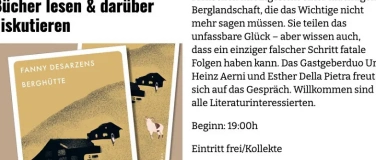 Event-Image for 'B&uuml;cher-Club mit Esther Della Pietra und Urs Heinz Aerni'