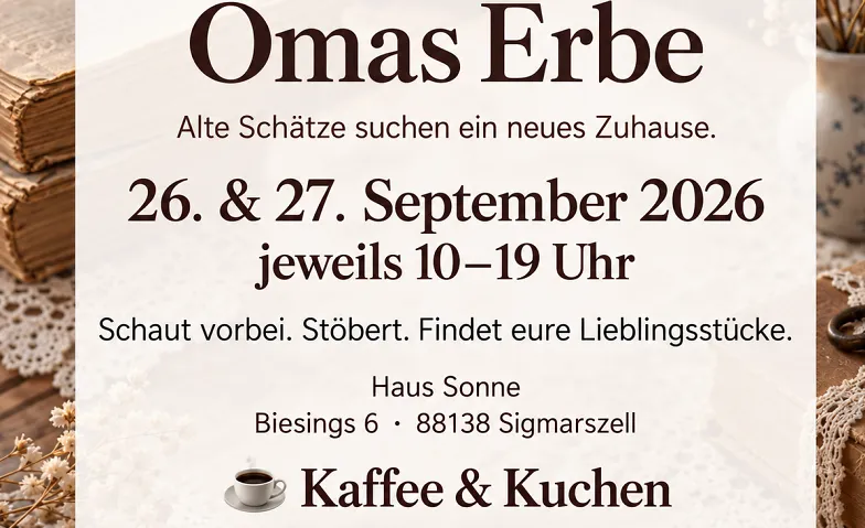 Event-Image for 'Omas Erbe &ouml;ffnet seine T&uuml;ren'