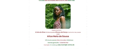 Event-Image for 'Alice Neto de Sousa -Poetry performance & workshop'