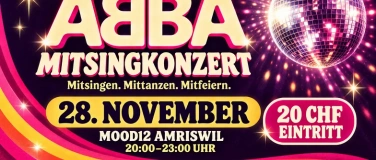 Event-Image for 'ABBA Mitsing-Party &ndash; Die Disco-Nacht im MOOD12 Amriswil'
