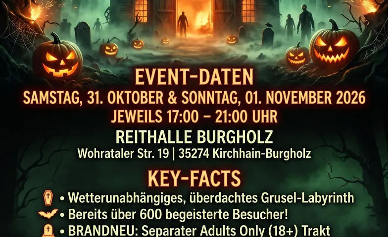 Halloween Grusel-Labyrinth in Burgholz (mit 18+ Bereich)