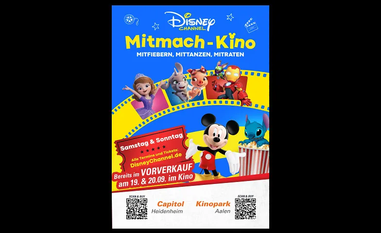 Event-Image for 'Disney Channel Mitmach-Kino im Capitol'