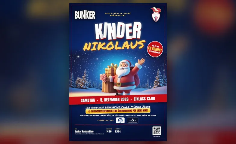 Kinder-Nikolaus, Kinderveranstaltungen / Kinderparty, Bunker Paulsmühle