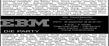 Event-Image for '"EBM - Die Party" im Gew&ouml;lbekeller1588 Stadthagen'
