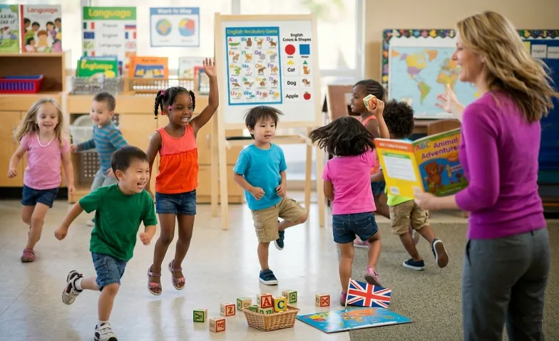 Englisch lernen mit Spiel und Bewegung für Kids ab 4 J.