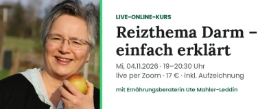 Event-Image for 'Reizthema Darm &ndash; einfach erkl&auml;rt  Live-Online-Kurs'
