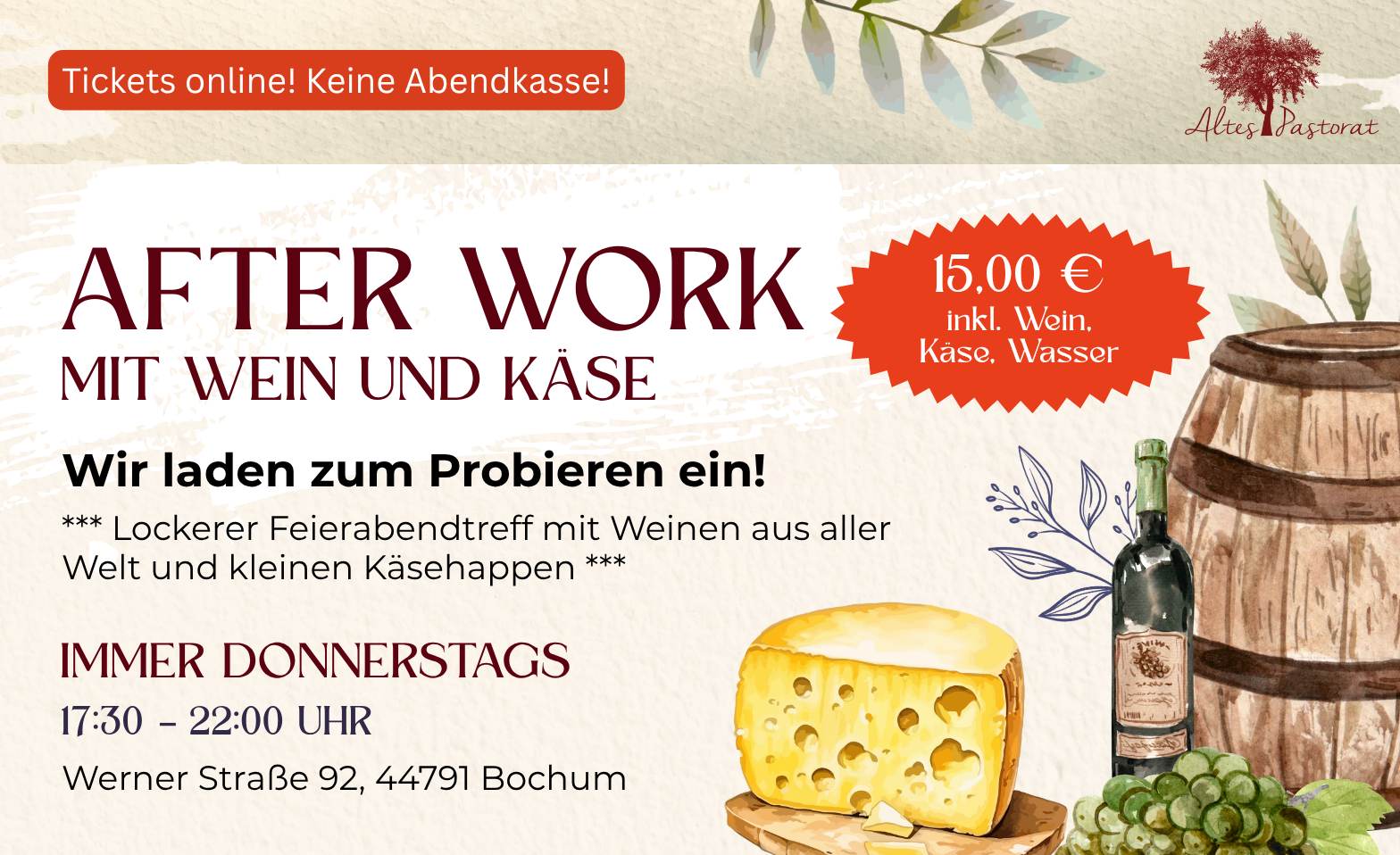 Event-Image for 'After Work mit Wein und K&auml;se'