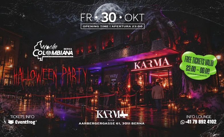NOCHE COLOMBIANA BERNA (Halloween), Soirées & Fêtes / Halloween, KARMA, Club