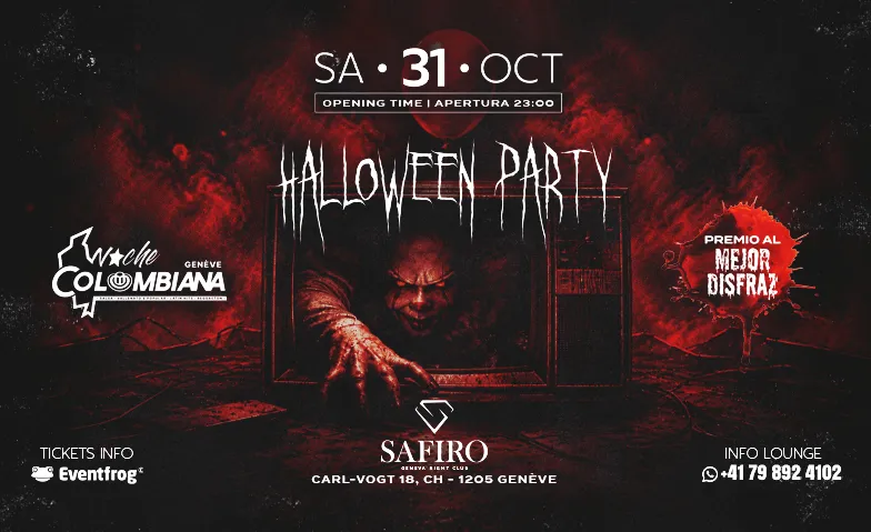 NOCHE COLOMBIANA GENÈVE (Halloween), Partys / Halloween, SAFIRO Club, Genève