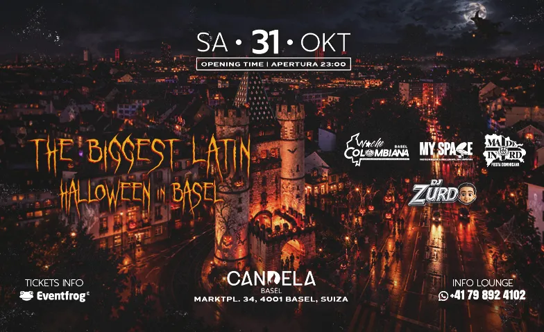 THE BIGGEST LATIN HALLOWEEN IN BASEL, Parties / Halloween, CANDELA, Basel