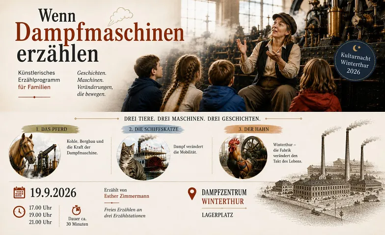 Das Dampfzentrum an der Kulturnacht Winterthur
