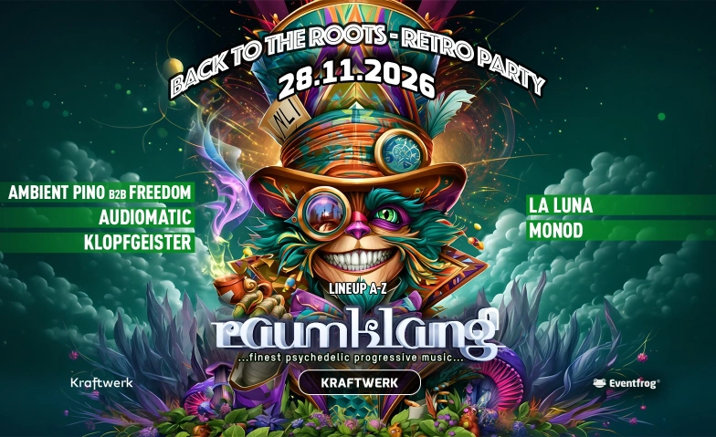 Raumklang goes BACK TO THE ROOTS - Retro Party 28.11.2026, Soirées & Fêtes / Goa, Kraftwerk