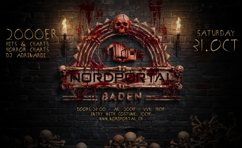 2000er Halloween Party Nordportal Eventhalle Baden, Schmiedestrasse 12, 5400 Baden Billets