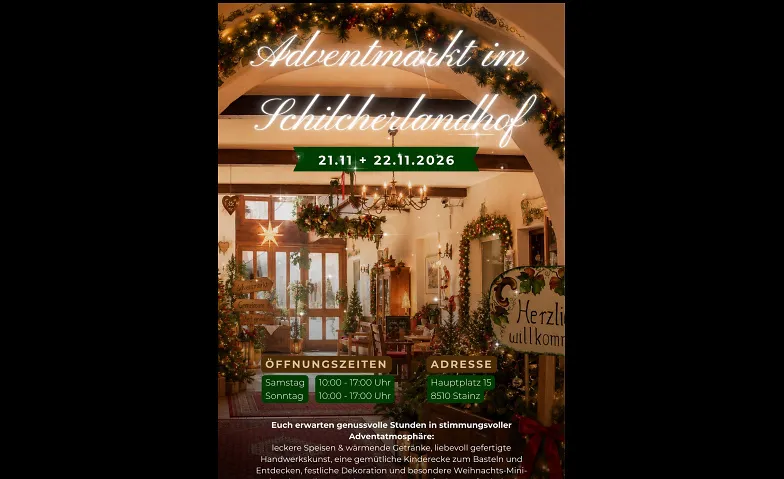 Adventmarkt im Schilcherlandhof, Marchés / Marché de Noël, Hotel und Restaurant Schilcherlandhof & Winzerhaus Sierling Eins